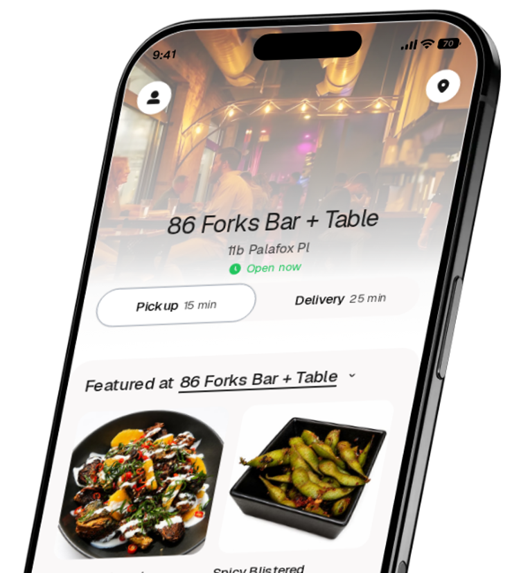 86 Forks Bar + Table app preview